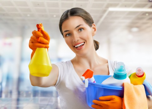 After builders cleaning in a Catford home after renovation