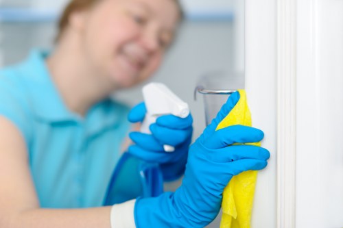 Ongoing domestic cleaning tasks in a Catford kitchen