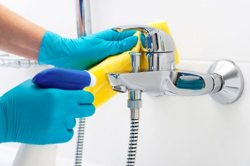 Local cleaner preparing a guest-ready rental home in Catford